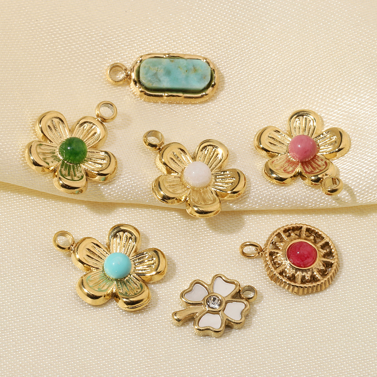 3pcs/Lot French Retro 14k Gold - Red Clover Flower recensie en prijs