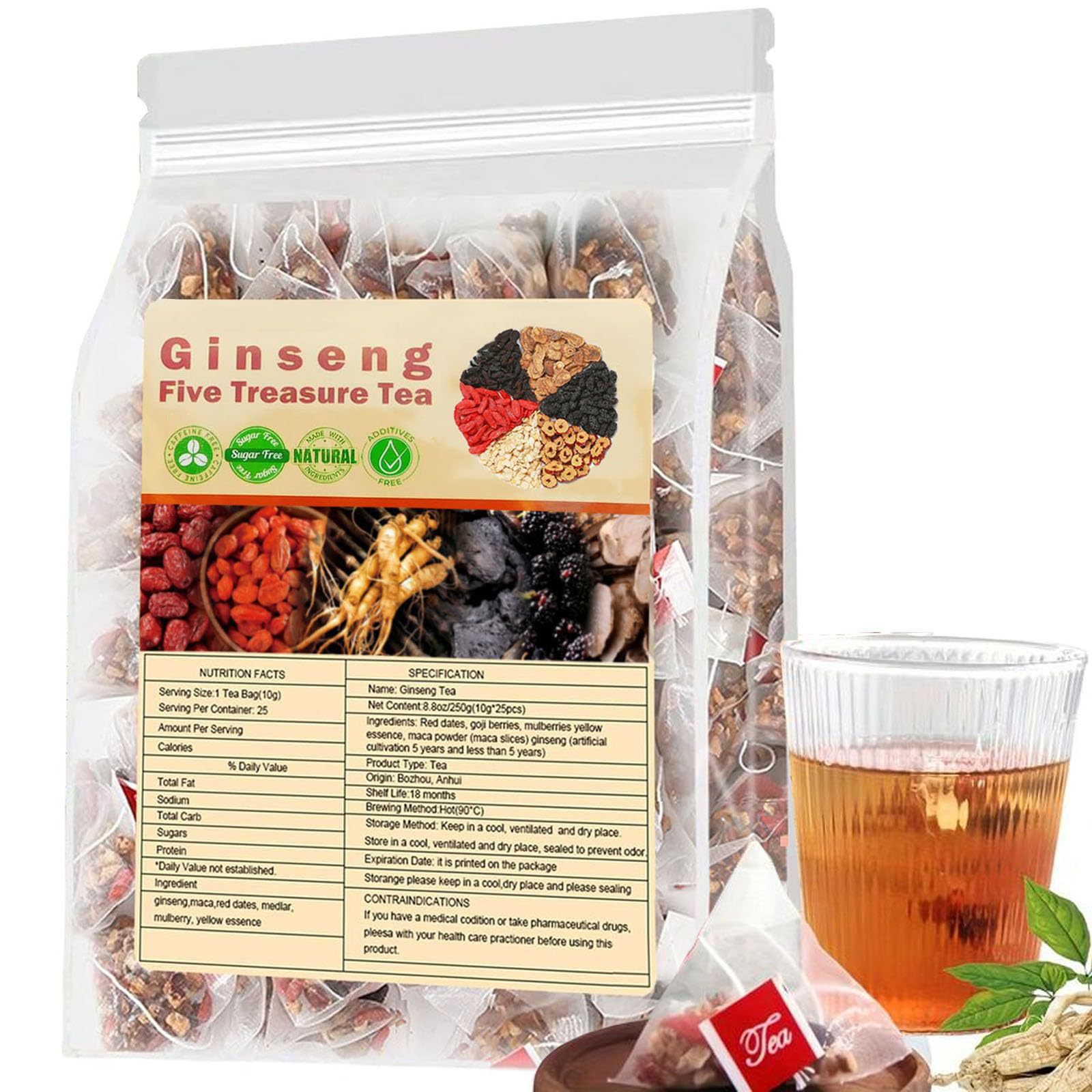Ginseng Five Treasures Tea Kid - Herbal And Wellness recensie en prijs