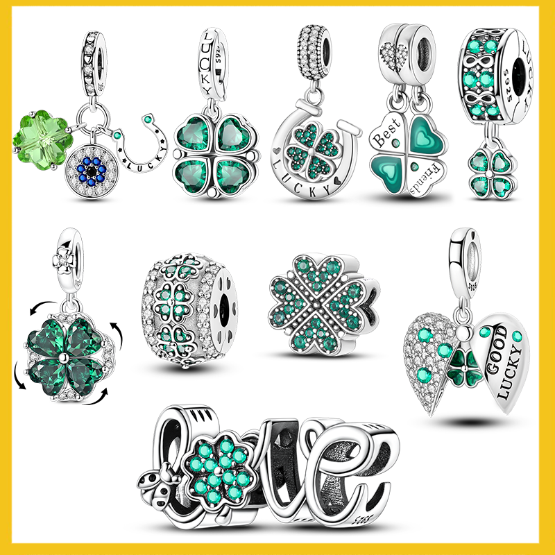 925 Sterling Silver Green Char - Red Clover Flower recensie en prijs