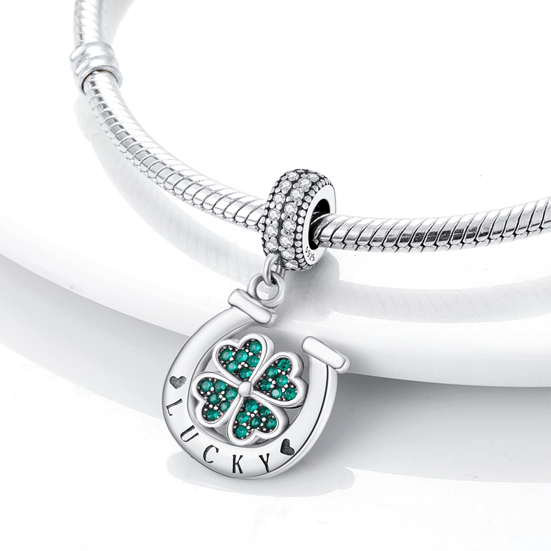 925 Sterling Silver Green Char - Red Clover Flower recensie en prijs