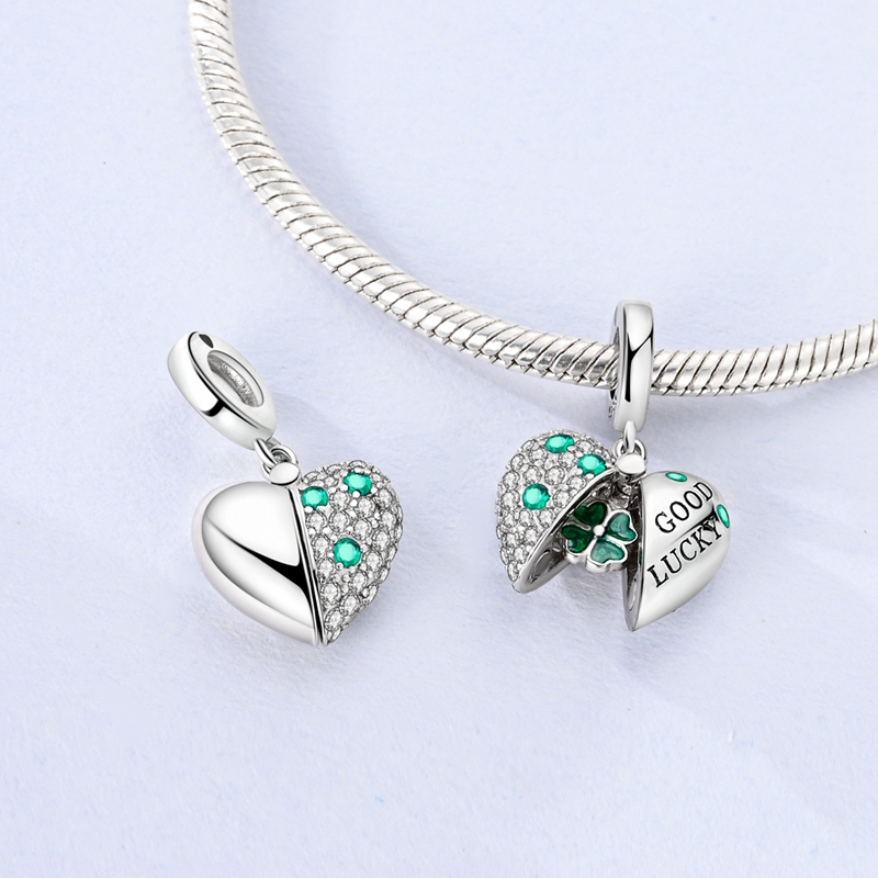 925 Sterling Silver Green Char - Red Clover Flower recensie en prijs