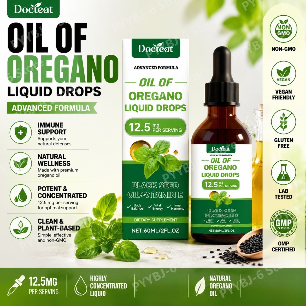 Oregano Oil Liquid Drops 60ml  - Herbal And Wellness recensie en prijs