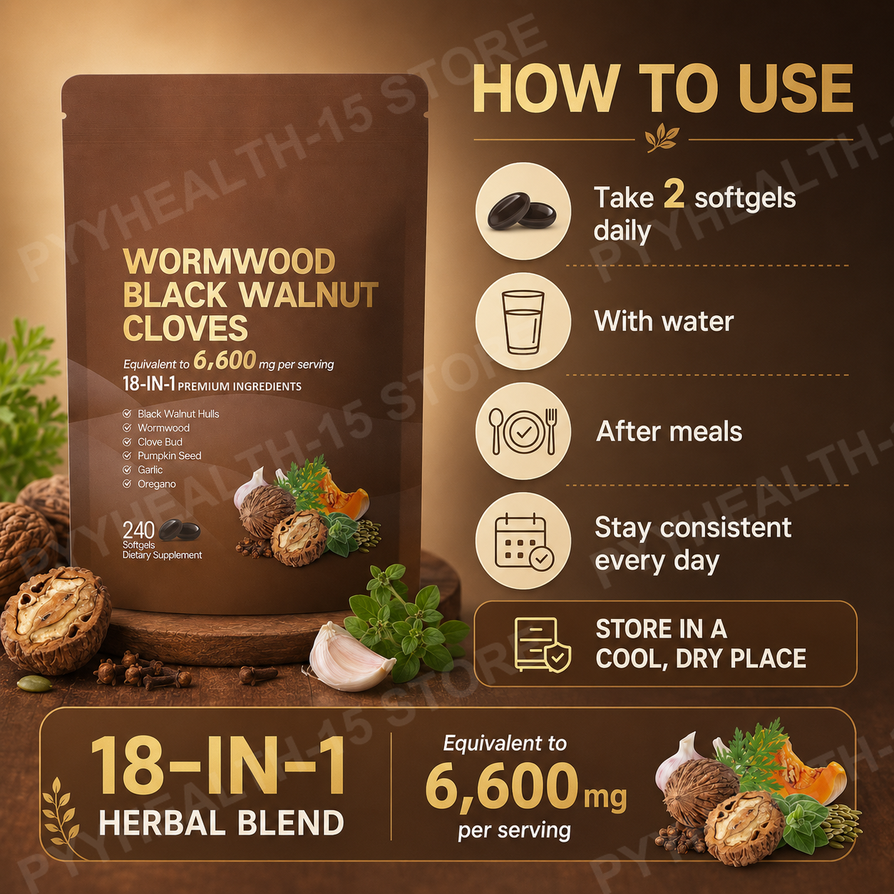 18-in-1 Wormwood Black Walnut  - Herbal And Wellness recensie en prijs