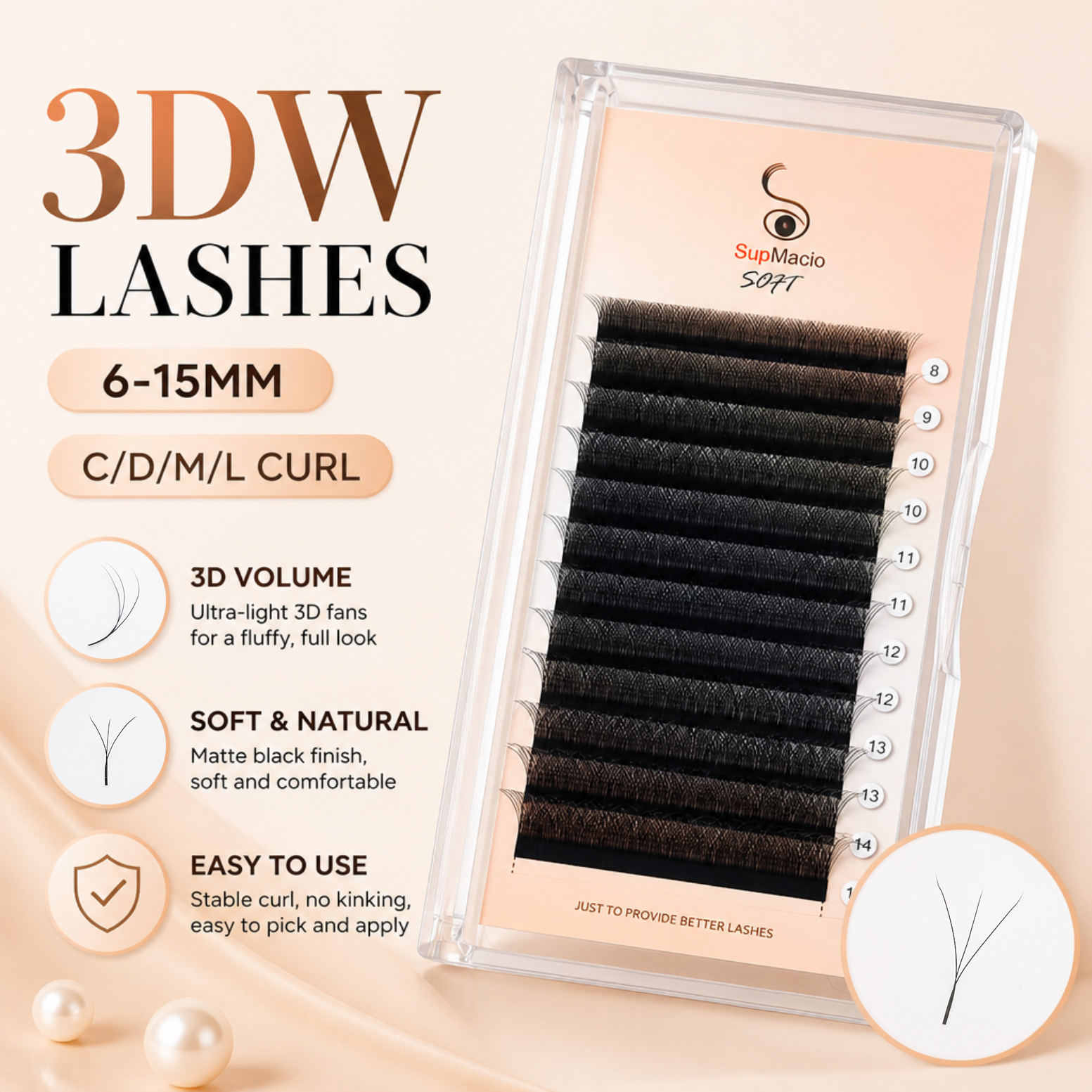 3d W Eyelashes Lash Extension  - Red Clover Flower recensie en prijs